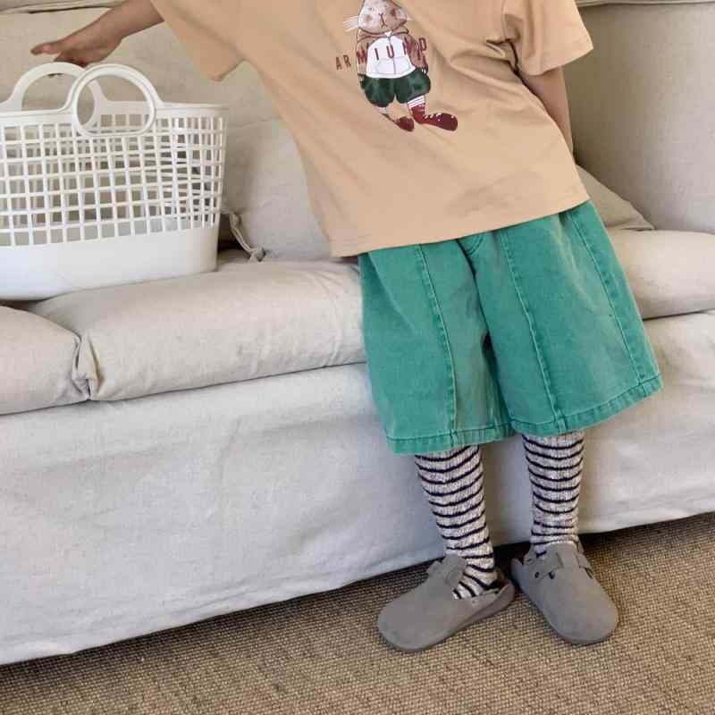 キッズ 男の子 女の子 牛仔パンツ 緑 夏用 綿 酵素洗 幅広 ミッドライズ 伸縮性 吸湿速乾 軽量 普段使い 90cm 100cm 110cm 120cm 130cm 140cm