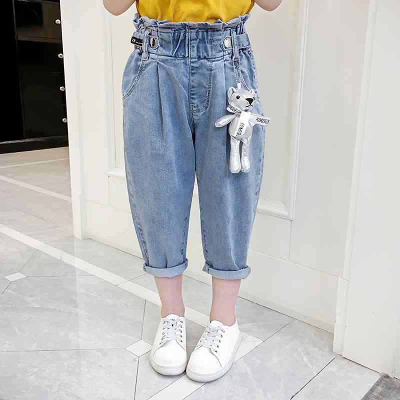 Culottes - 女児 デニム 七分丈 ショートパンツ 女の子 子供用 綿 素材 花柄 プリンセス かわいい 夏 コーデ 普段使い 軽量 伸縮性 ミッドライズ フレアシルエット ブルー ピンク系 アイボリー ビッグサイズ キッズ ファッション トレンド