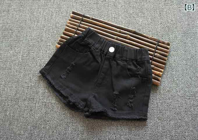 女児用 牛仔 ショートパンツ キッズ 熱パン デニム 綿素材 中腰 伸縮性 柔軟 春夏 ...