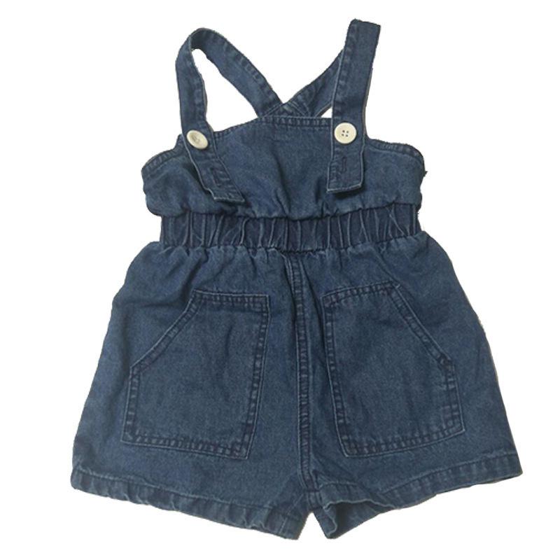 Culottes - キッズ 男女兼用 女の子 男の子 夏用 牛仔 背带 ショートパンツ 柔軟 酵素洗い 綿95% 中腰 紐ボタン 調整可能 松緊腰 かわいい 潮風 可愛い 短パン デニム 子供服 ベビー 3-8歳 100-140cm 通気性 軽量 普段使い 遊び着 アウトド