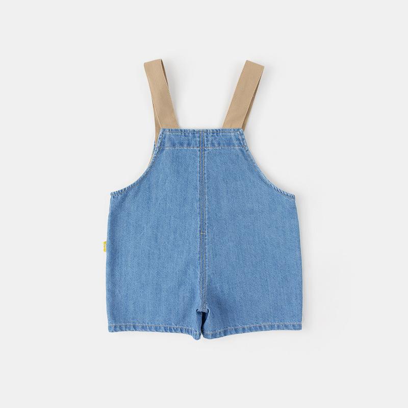 キッズ 男女兼用 夏 背広パンツ セット コットン混紡 短パン デニム 綿素材 軽量 通気性 伸縮性 吸湿速乾 橙色 湖藍 軍緑 黄色 緑 米色 牛仔藍 緑椰樹 浅牛仔藍 米白 藍 花柄 卡其 80cm 90cm 100cm 110cm 120cm 13