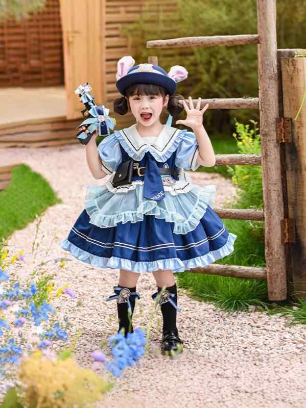 Suits, Tuxedos （Boys） - 女児 ドレス プリンセススカート ロリータ風 女の子用 子供 蓬蓬スカート コットン混紡 柔らかい素材 短袖 夏向け ボヘミアン ボリュームスカート かわいい プリンセススタイル 100cmから150cm対応 軽量 通気性 日常遊び着 誕生日パーティー用