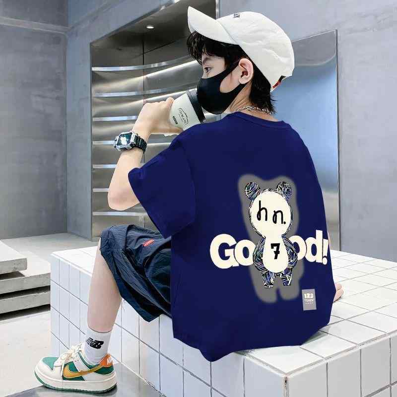 ・カテゴリ: 童Tシャツ・スタイル: 韓版・主な素材: 綿100%・袖丈: 短袖・ネックライン: 丸首・柄: 卡通、字母・カラー展開: 白色、黒色、彩藍、杏色、藏青・サイズ展開: 90、100、110、120、130、140、150、160、170・機能: 吸湿排汗