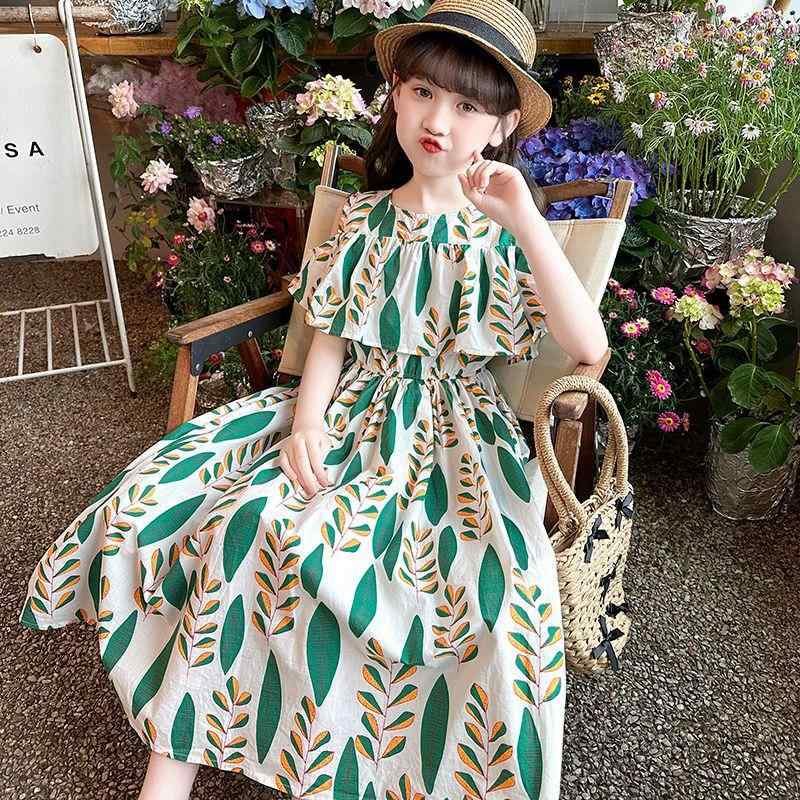 女児 ワンピース 子供 女の子 夏 春夏 無袖 Aライン 綿混紡 柔らか素材 甘め 花柄...