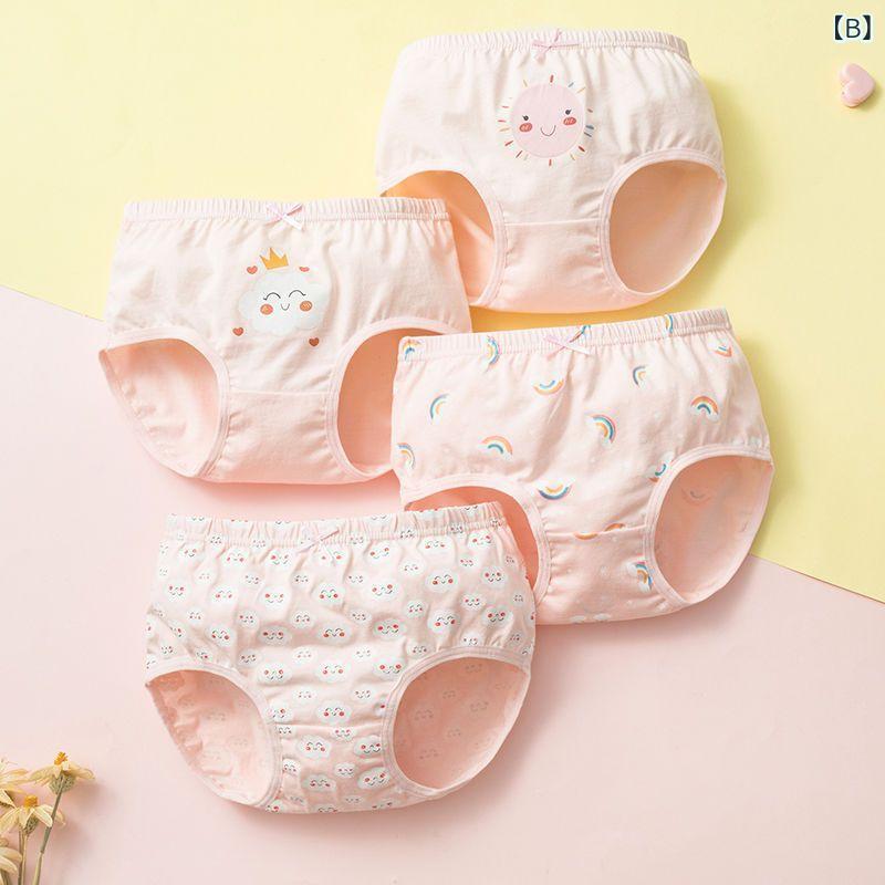 女児用パンツ 女の子 子供用 100%コットン 綿素材 三角パンツ 平角パンツ ベビー用...