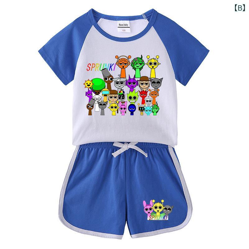 子供服 男女兼用 夏用 2点セット 短袖Tシャツ 熱パン 短パン 綿100% 柔らかい ピケ...