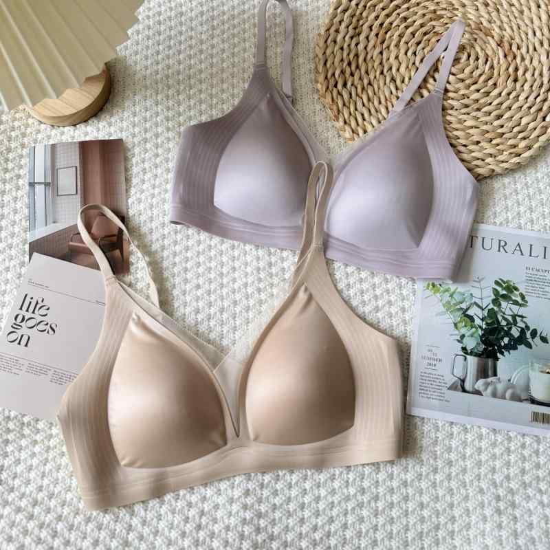 ブラ 女性用 春夏 レディース レース ニット 透け感 無痕 上托 サイド収納 副乳収納 大きめバスト 小さく見せる 透気 法式 ソフトサポ..