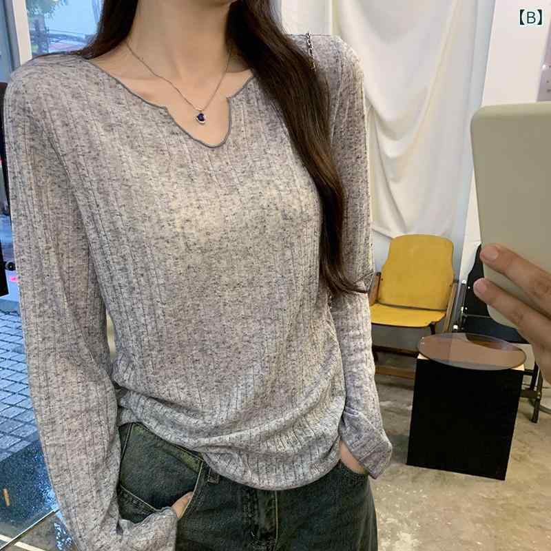 Tシャツ レディース 春夏 薄手 透け感 ワイドシルエット 韓国風 小Vネック 七分袖 ...