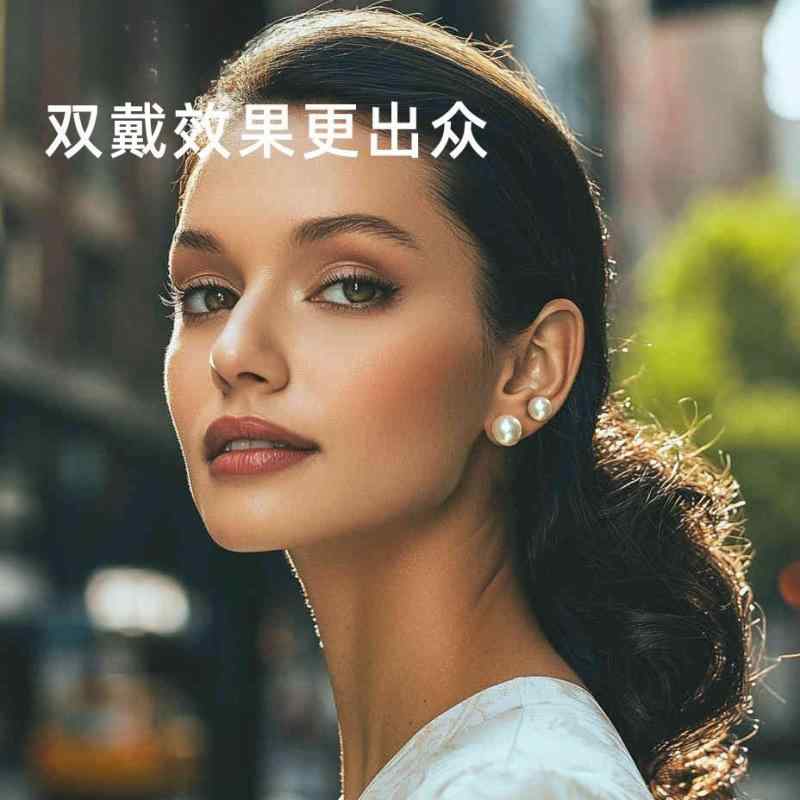 Peridot - 天然淡水パール イヤースタッド ピアス 女性用 ユニセックス 異形形状 天然石 純銀925 バラエイドカラー シルバーカラー 秋冬 通勤 普段使い 軽量 シンプル かわいい ラウンド 6mm 7mm 8mm 9mm 10mm 11mm 12mm 13mm