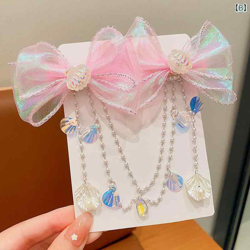 キッズ 女の子用 ハーフアップ ヘアアクセサリー プリンセス風 甘め ヘアクリップ ...
