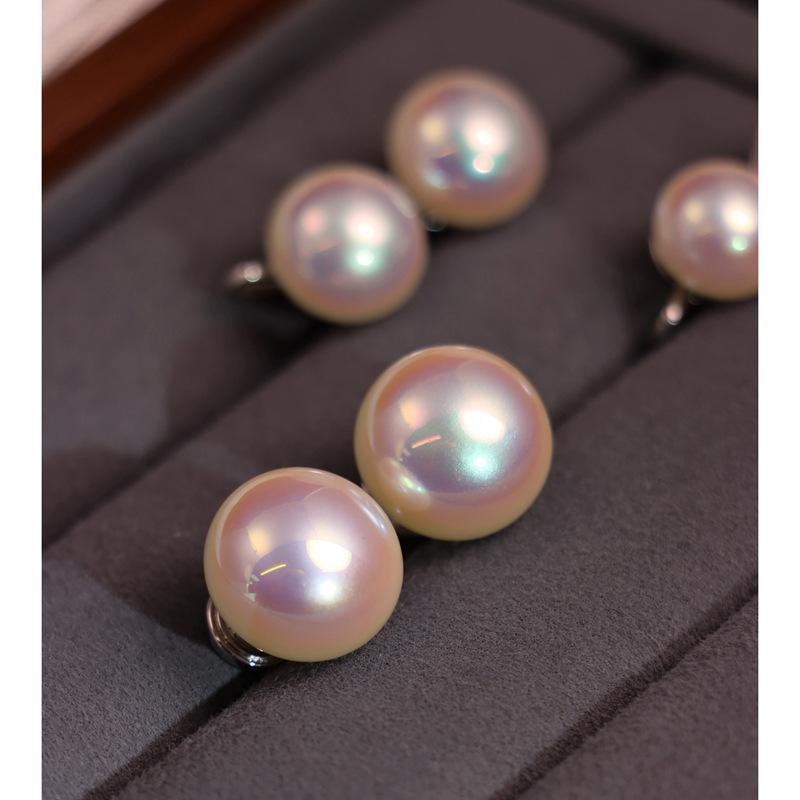 ピアス レディース アコヤ真珠 ピンク系 クリームホワイト 8mm 10mm 12mm 14mm S925銀 電気メッキ加工 小さめ 軽量 幾何学形状 気品 高級感 ファッション OL 通勤 自然素材