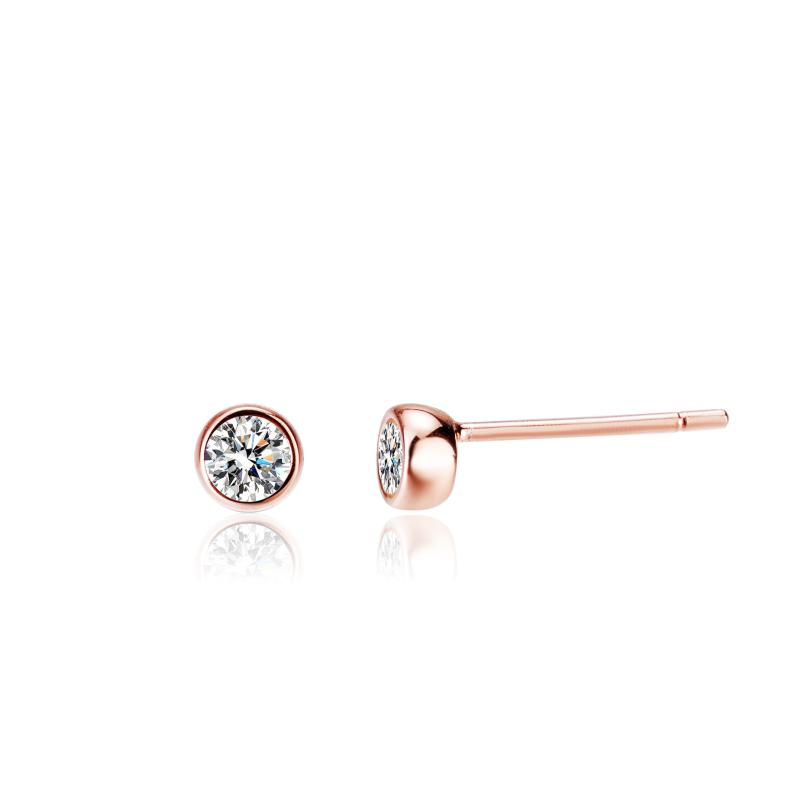 Jewelry, Accessories - イヤリング 女性用 925シルバー 耳飾り シンプル ローズゴールド モサン石 ファッション 通勤 スタッド 夏 軽量 輝き ジュエリー アクセサリー かわいい 日常使い