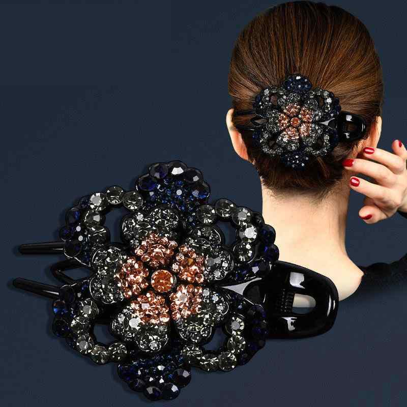ヘアアクセサリー キッズ アップヘア用 大型 鴨嘴クリップ 発簪 飾り 精緻 高級感 ...