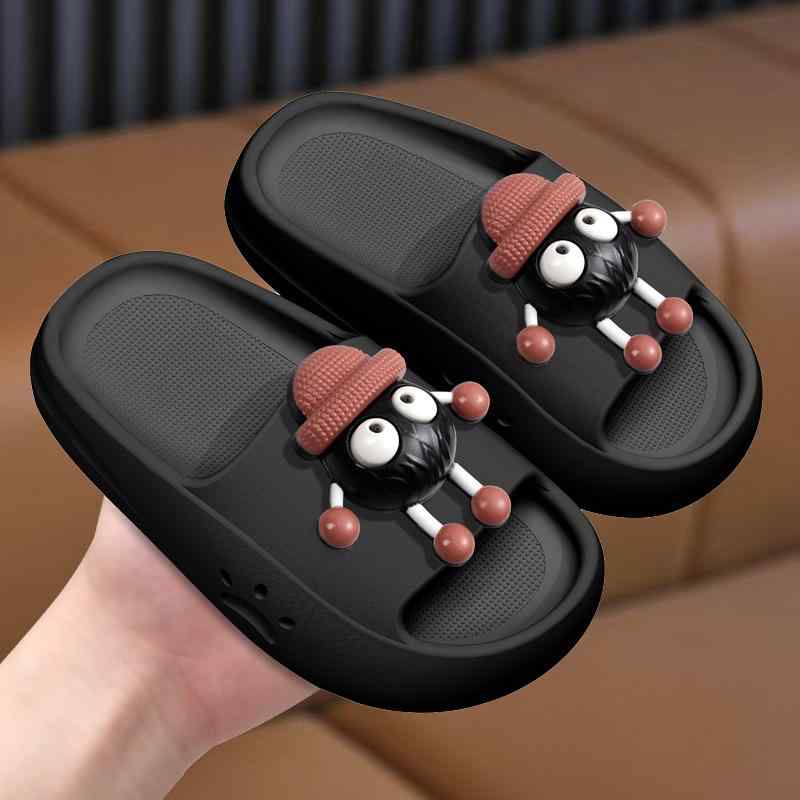 キッズ ドラッグシューズ EVA 男の子 女の子 春夏 防水 透気 かわいい カードゥーン バタフライボウ ソフトソール 厚底 一文字 親子 普段使い 部屋着 外履き 軽量 柔軟 ブラック ピンク系 カーキ系