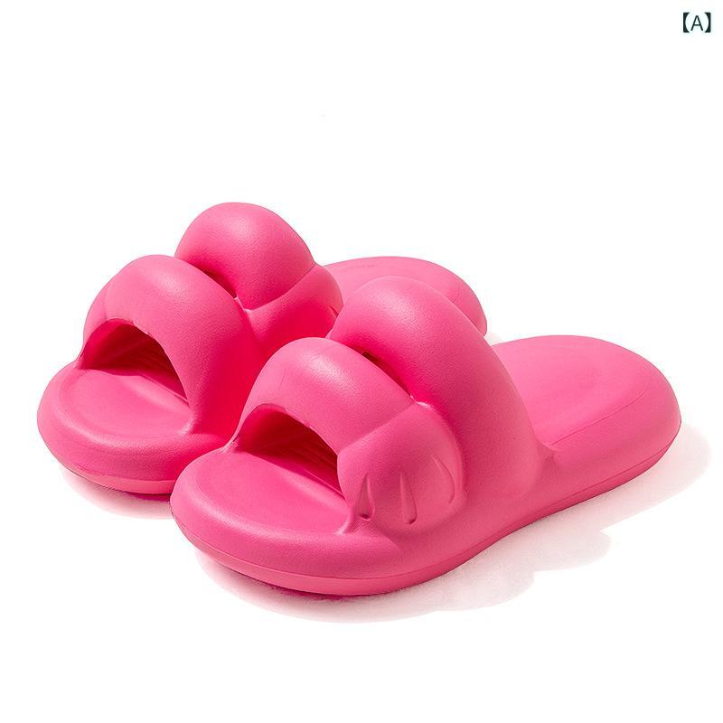 {"result": "ルームシューズ 男女兼用 猫爪 厚底 室内 居家 クッション 静音 かわいい デザイン EVA 素材 防滑 耐磨 ピンク ベージュ パープル ブラウン ブラック グレー レッド メンズ レディース 学生 部屋着 夏用 接触冷感 軽