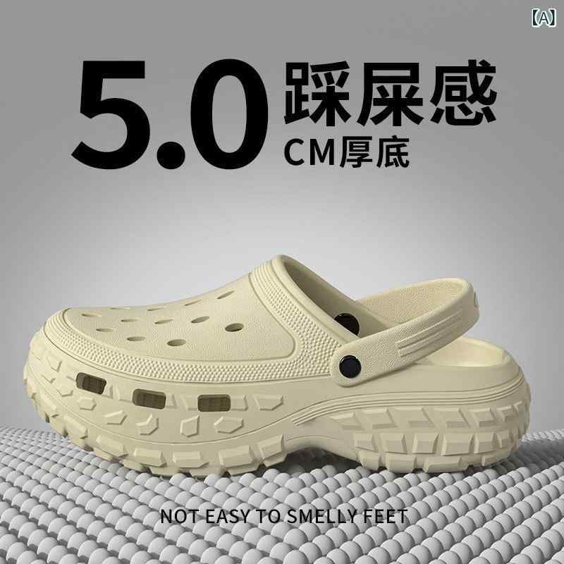 メンズサンダル 厚底 防滑 EVA素材 夏用 男性用 休闲 屋外 ビーチ 履きやすい バックストラップ カーキ ブラック グレー 軽量 通気性 耐久性 クッション性 快適 歩きやすい 休日用