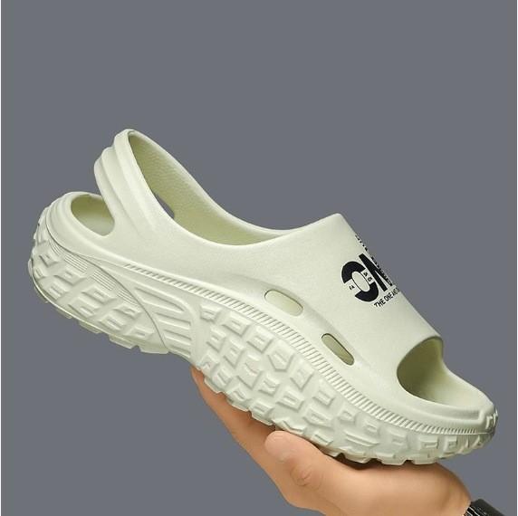 メンズサンダル 夏季 厚底 ビーチサンダル 男性用 青年向け 防滑 透気 EVA素材 露趾 ステップイン ステップオン 黒 ベージュ グレー グリーン 通勤 通学 ドライブ 普段使い 軽量 吸湿速乾 伸縮性