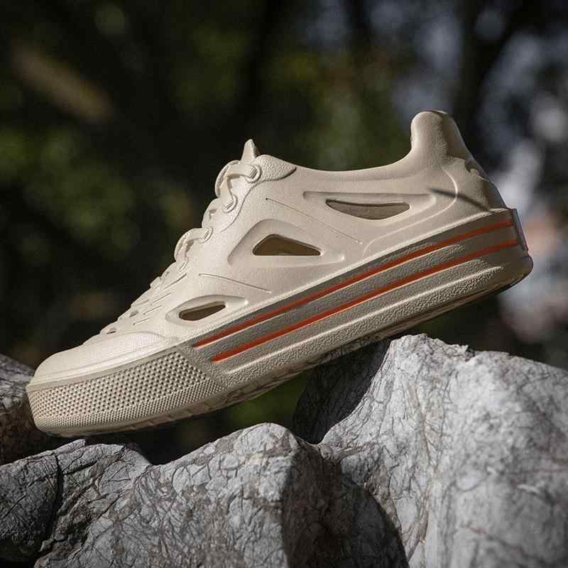 メンズ 洞洞靴 ルームシューズ EVA素材 防水 防滑 透気 軽量 丸型トゥ クッション性 ユニセックス 室内履き 屋外サンダル カジュアル 純色 ブラック ホワイト カーキ グレー 通年使用