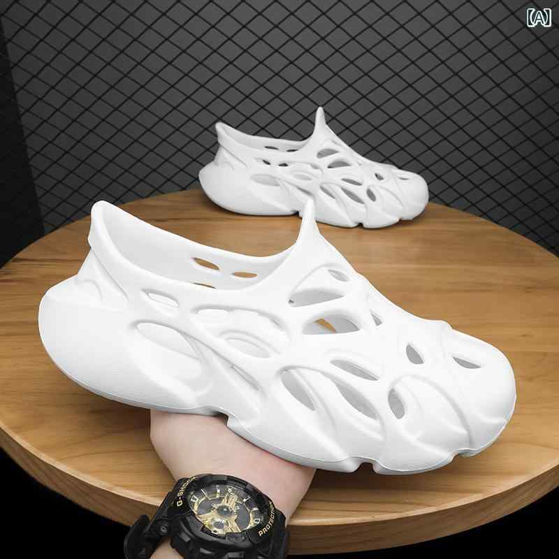 メンズ 洞洞靴 メンズガーデンシューズ メンズサンダル メンズビーチサンダル メンズ 春夏 メンズ 軽量 EVA素材 メンズ 防水 メンズ 通気性 メンズ フラットソール メンズ ホワイト ブラック ベージュ メンズ カジュアルシューズ