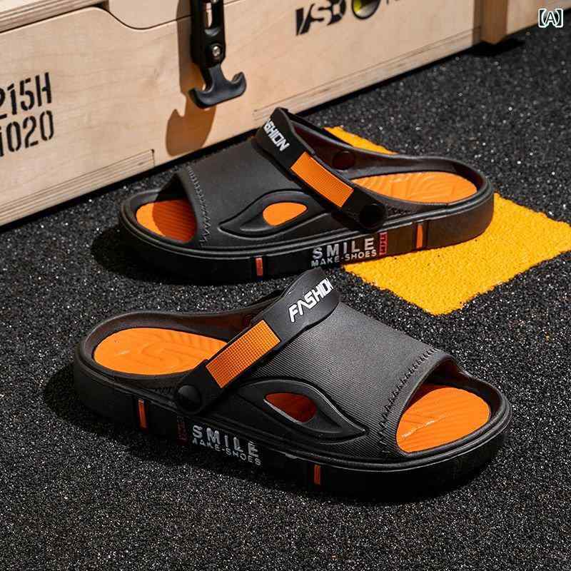 メンズ サンダル 夏用 男性用 ビーチサンダル 屋外 耐久 軽量 PVC素材 ソフトソール 防滑 黒 白 カーキ 春夏 秋 青年向け 男性向け 履きやすい ビーチシューズ 男性用サンダル 屋外シューズ 耐久シューズ 軽量サンダル 柔らかい底 滑り止め カ