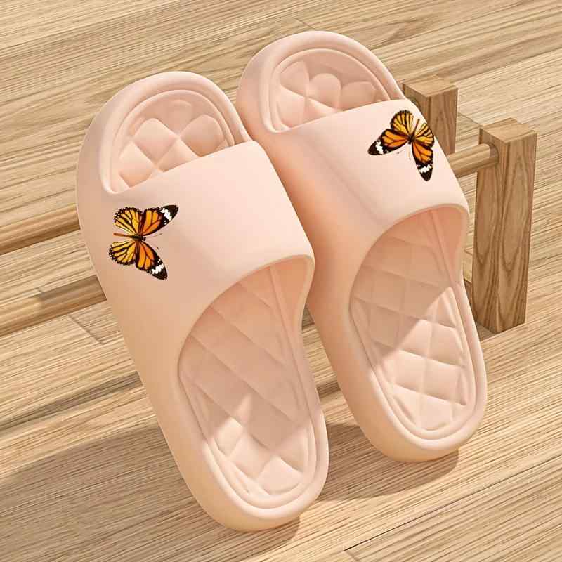 女性用 浴室サンダル EVA素材 軽量 クッション 浴室用 室内用 屋外用 花柄 デザイン かわいい スタイル イエロー ブラック ピンク ホワイト グリーン グレー カラーバリエーション 夏用 厚底 3.5cm以上 インソール 快適 歩行 クーリング