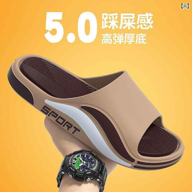 サンダル 男女兼用 厚底 耐久性 高弾性 夏用 室内外 居家用 洗いやすい PVC素材 軽量 注塑加工 カジュアル ビーチサンダル クッション性 快適 歩きやすい ブラウン系 ブルー系 ブラック