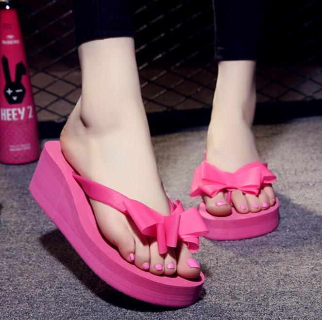 サンダル 女性用 夏 蝶結 ストラップ ヒール トゥポスト 防滑 厚底 ビーチシューズ 軽量 快適 ブラック ピンク系 ローズカラー EVA素材 ビーチサンダル 通気性 防水 ビッグシルエット カジュアルスタイル