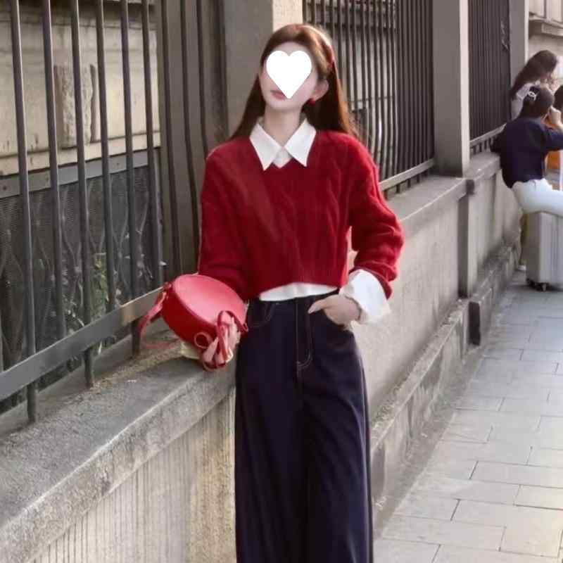 ニット レディース 秋 ヴィンテージ風 ケーブル編み Vネック ベスト カーディガン 長袖 グレー ゆったり ショート丈 カジュアル 普段使い トップス 柔らかい 重ね着 レイヤードスタイル リラックス感 shadowtail-11158936 シャドーテール パッケージ画像