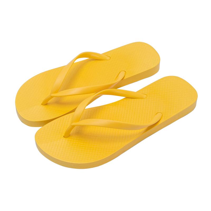 Beach Sandal - 女性用 メンズ ユニセックス ビーチサンダル 室内履き 屋内用 居間用 防滑 入浴用 洗いやすい ビーチ用 海辺用 屋外用 夏用 黄色 オレンジ 紫 黒 ネイビー 白 ラウンドトゥ カジュアル 日常使い ユニセックス 軽量 PVC素材 注塑加工 フラット