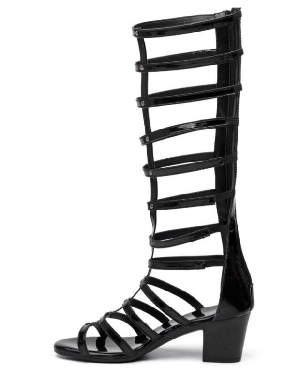 ローマサンダル レディース 夏 2020 新作 高筒 粗跟 韓国風 镂空 凉靴 女性 高6