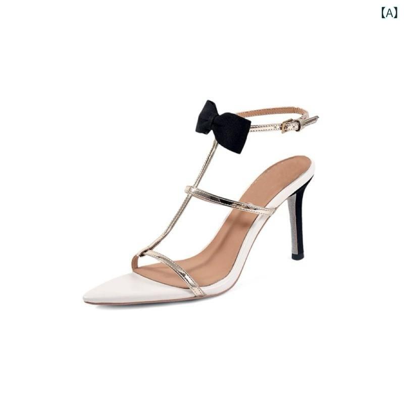 サンダル 女性用 夏 春夏 外出用 ファッション 高級感 2025 新作 細ヒール ストラップ 蝶結び ハイヒール 尖頭 甘め 米白色 8cmヒール 超繊維 素材 ラバーソール 後ろ紐 軽量 通気性 吸湿速乾 伸縮性 ビッグシルエット ピンク系 アイボリ