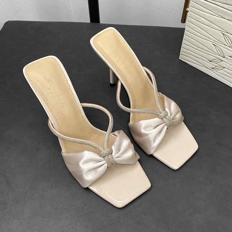 サンダル 女性用 夏 ヒール 細ストラップ オープン トゥ スクエア トゥ セクシー スタイル 超繊維 素材 ラバー ソール 6cm 9cm ヒール ヌードカラー ブラック パープル シャンパン グリーン ヒョウ柄 軽量 通気性 吸湿速乾 ハイヒール フ