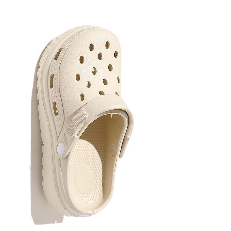 洞洞シューズ メンズ レディース 厚底 EVA 防水 防滑 透気 速乾 軽量 クッション ビーチ サンダル ルームシューズ ユニセックス カジュアル 日常使い 丸トゥ 5cmヒール 汎用 カラーバリエーション