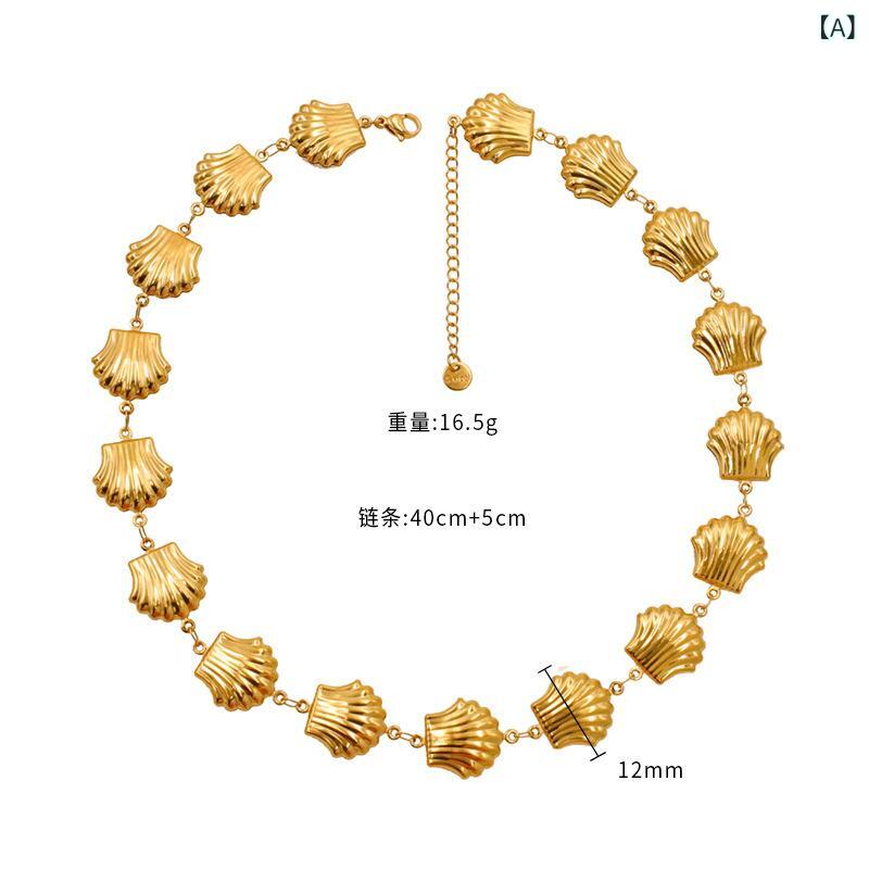 夏 レディース アクセサリー セット 貝殻 モチーフ 海辺 スタイル ネックレス ブレ...