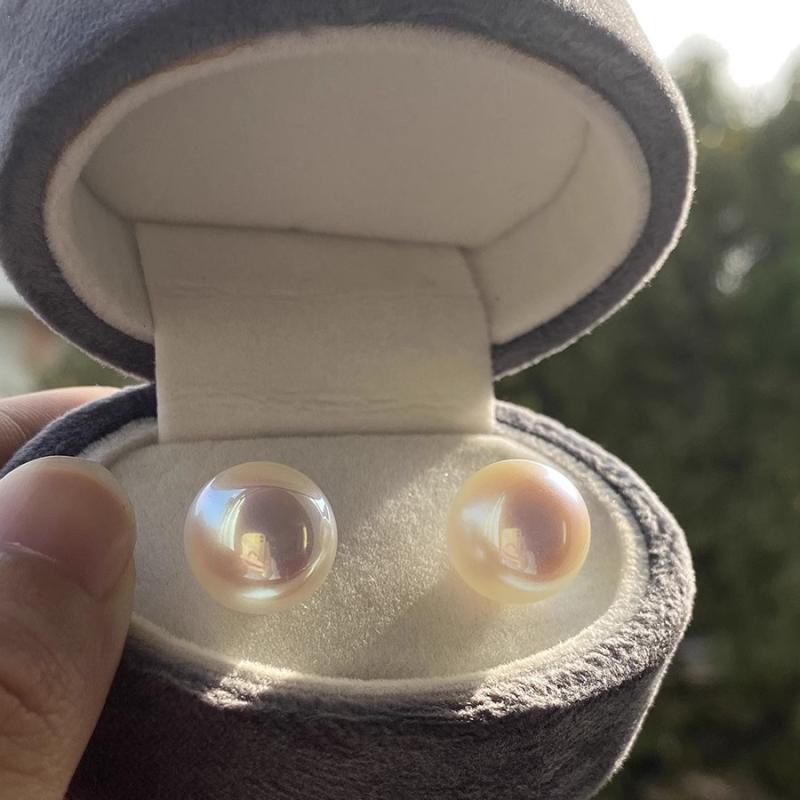 ピアス 女性用 アクアコヤ風真珠 七彩 軽量 個性的 耳飾り 925シルバー 接触冷感 加工 冬 18kゴールド 白金 8mm 10mm 12mm 14mm サイズ展開 かわいい ファッション アクセサリー 天然風 流行 デザイン