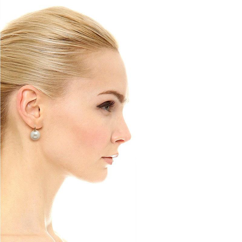 イヤリング ピアス 女性用 ファッション アクセサリー 14mm 真珠 ドロップ型 ゴールド シルバー ホワイト グレー シャンパンゴールド 電気メッキ加工 色落ち防止 通勤 春夏 自然 スタッド ドロップ 銅製 コスチュームジュエリー ビンテージ風