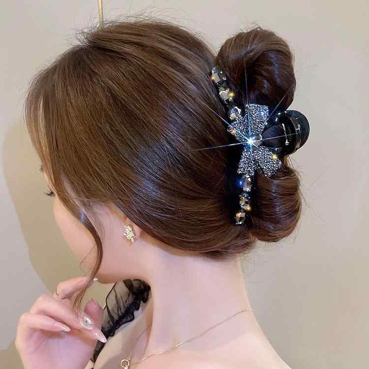 ・カテゴリ: ヘアアクセサリー・スタイル: 女式・加工: 手工・タイプ: 抓夹・流行要素: 蝴蝶结・スタイル分類: 时尚通勤・対象: 女式・流行要素分類: 形状/图案・カラー展開: 满钻蝴蝶结抓夹11cm