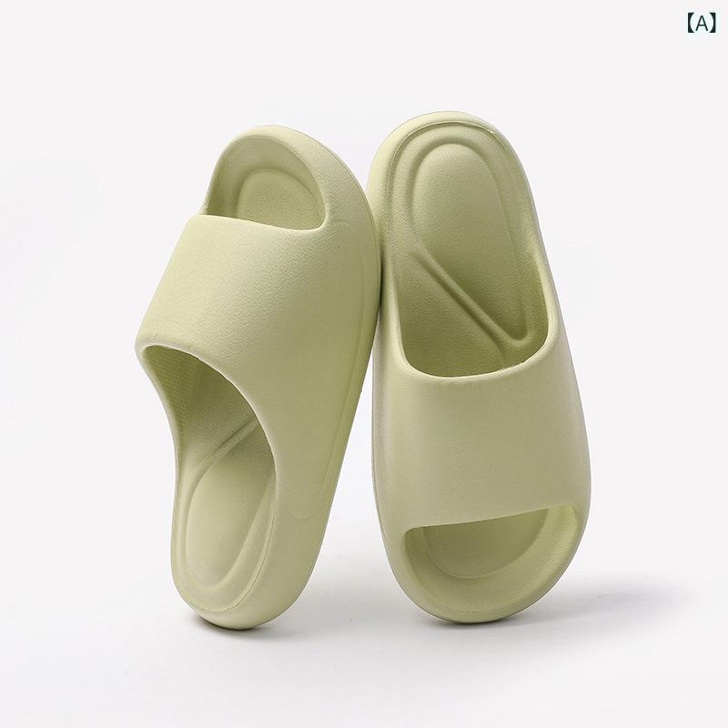 サンダル 男女兼用 EVA素材 防滑 耐磨 透気 厚底 室内 屋内用 夏 春夏 軽量 シンプル かわいい ピンク系 グリーン系 ベージュ系 グレー系 カジュアル 普段使い 室内履き 屋外対応 セットアップ フラット底 注塑加工 セット趾 ユニセックス フ
