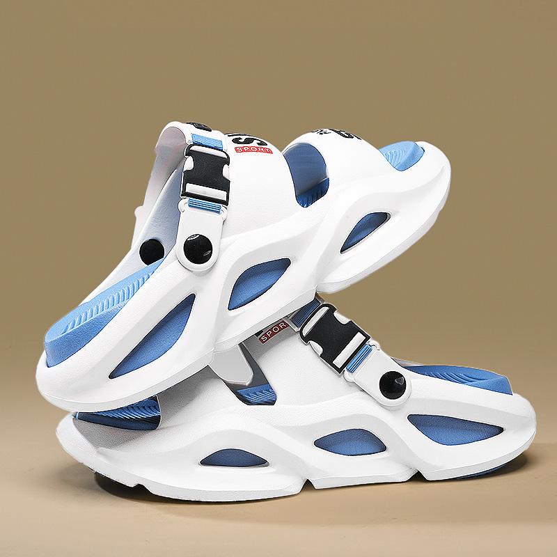 サンダル メンズ レディース 夏季 厚底 ビーチサンダル スポーツサンダル 外出用 運転用 通勤用 ビーチ用 川遊び用 軽量 EVAソール 人造革 青春潮流 霧霾ブルー 白薄荷グリーン 米オリーブグリーン 火山グレー 米ラデ ブラック 武士ブラック ブラ