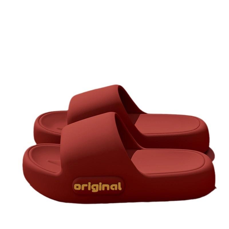 サンダル 男女兼用 厚底 室内 浴室 防滑 EVA 防水 情侣 春夏 赤 緑 黒 白 葡萄 颗粒 注塑 日常 軽量 柔らか 3.5cm 以上 ヒール フラット スタイル