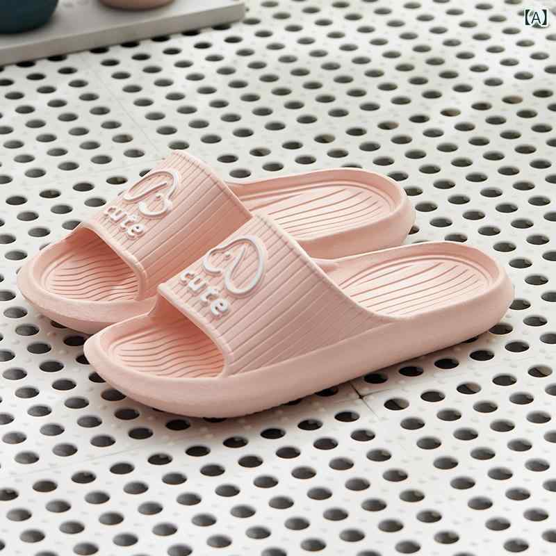 室内スリッパ 男女用 EVA素材 夏用 防滑 耐磨 軽量 クッション性 ピンク イエロー グリーン ネイビー ブラック グレー 日常 室内履き 浴室用 洗いやすい 通気性 快適 フラットタイプ 柔軟 シンプル カジュアル ホームウェア ルームシューズ 男