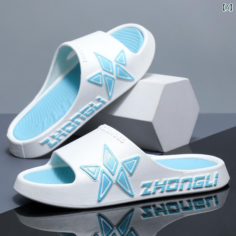 メンズ 厚底 ビーチサンダル ステップイン シューズ 居家用 室内用 防滑 防臭 軽量 PVC素材 運動スタイル 夏用 外出用 白色 ブルー ブラック カーキ オレンジ シンプル デザイン 通気性 快適 履き心地