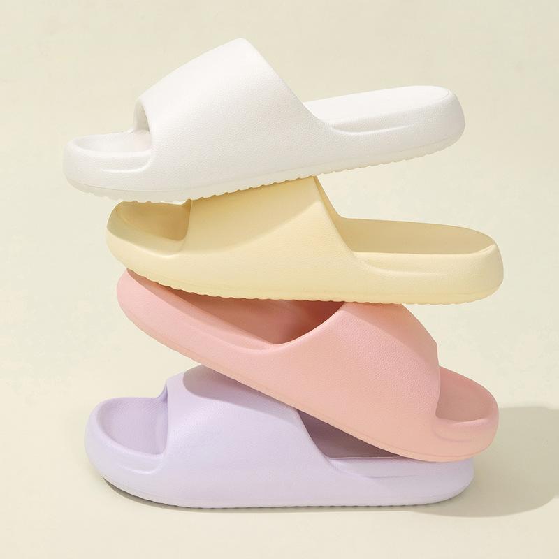 男女用 クッションサンダル 厚底 防滑 EVA素材 防水 透気 増高 情侣 カップル 夏用 緑 ピンク ブラック ホワイト グレー イエロー パープル ブルー
