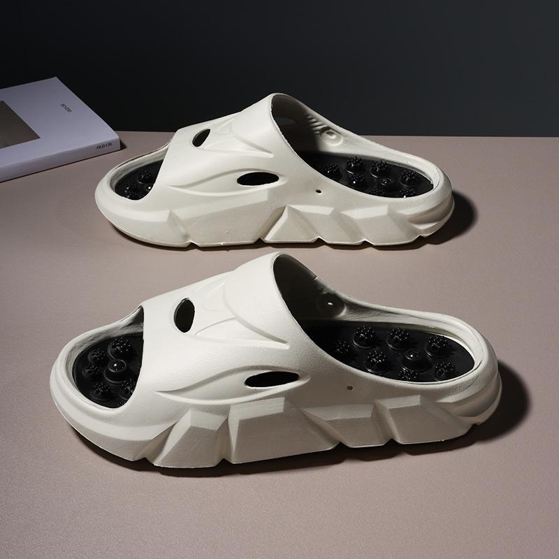 サンダル メンズ レディース 夏用 穴位按摩 指圧板 防滑 EVA 素材 軽量 居家 室内履き 外出用 休闲 ビーチサンダル ストラップ デザイン ブラウン系 ベージュ系 ホワイト系 ブラック系 ピンク系 穴位刺激 足底マッサージ 吸湿速乾 クッション性