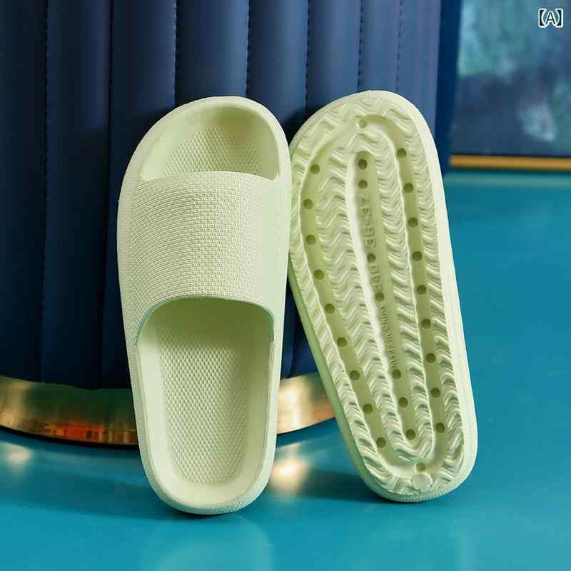 メンズ ルームシューズ 夏用 室内外 防滑 クッション性 EVA素材 軽量 透気性 グリーン ブラック ホワイト オレンジ イエロー ピンク レッド 緑 黒 白 橙 黄 粉 赤 日常 スポーツ 涼しい 男女兼用 厚底 1.5cm 3.5cm 注塑加工 カ