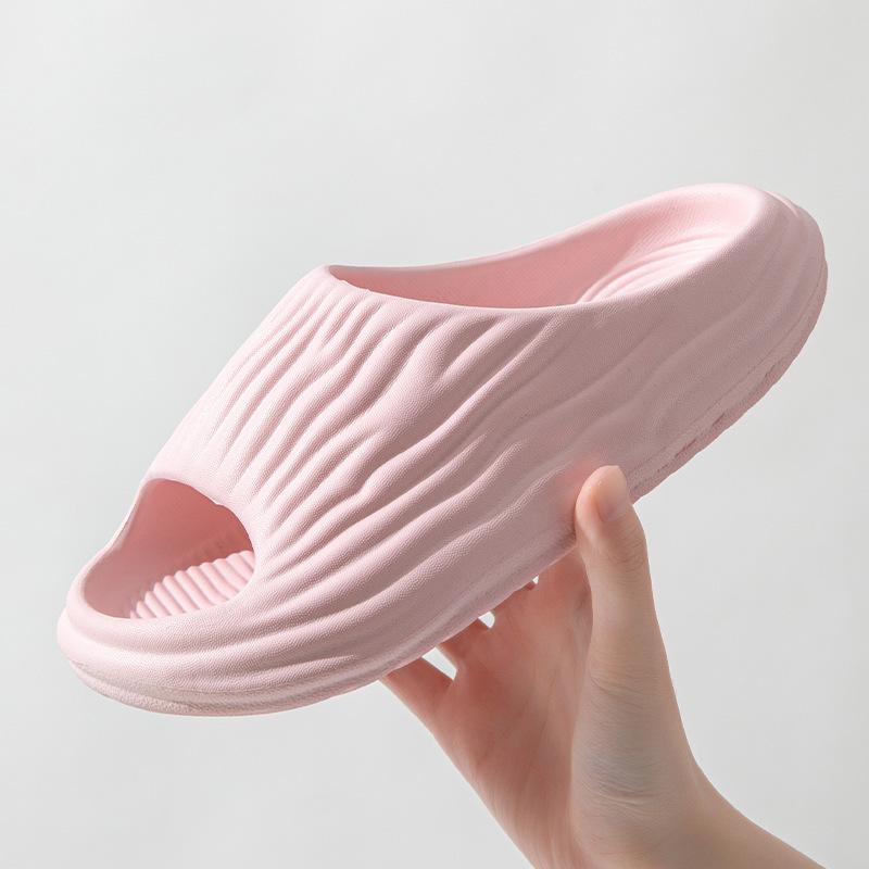 Holly'S Sole - サンダル メンズ レディース EVA素材 接触冷感 苦瓜デザイン 軽量 耐磨 吸湿速乾 通気性 快適 家用 浴室用 洗いやすい 室内履き 屋外対応 春夏 秋冬 米色 緑 ピンク ローズ ブラック ブラウン ビーチサンダル ビーチシューズ カジュアルシュー