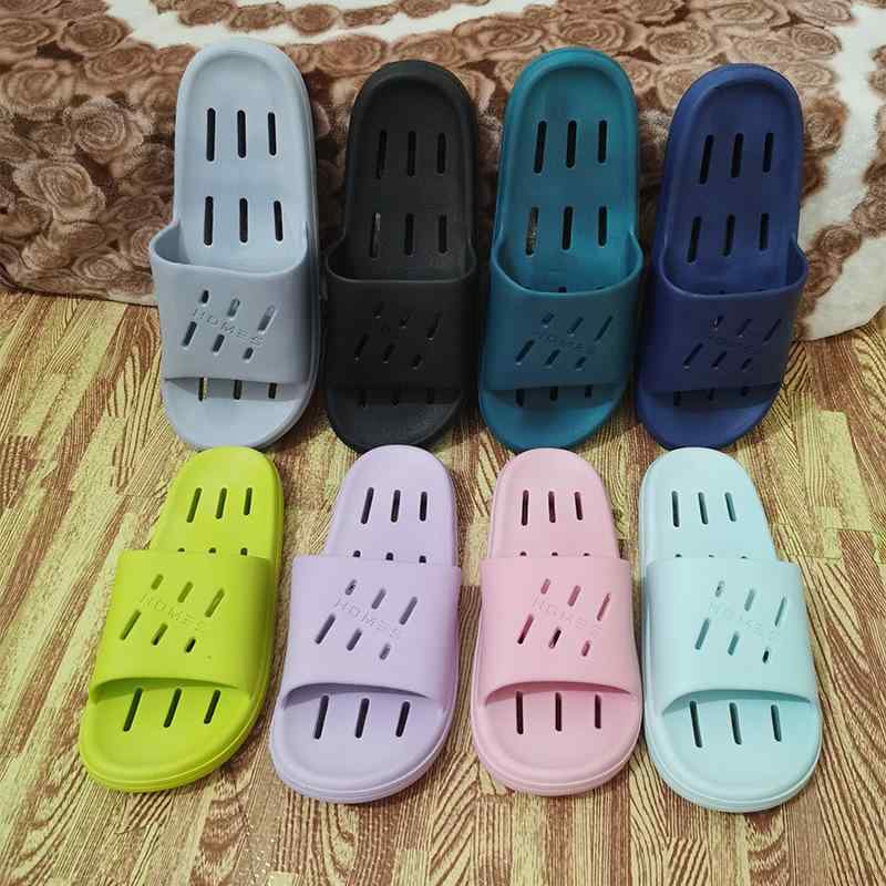 室内用 男女兼用 防水 防滑 ビーチサンダル PVC 素材 柔らかい ソール 透気性 耐久性 切り替え デザイン 黒 グレー グリーン ブルー ピンク パープル ライトブルー 春夏 シーズン 軽量 カジュアル 浴室 シャワー ビーチ 室内 屋外 対応