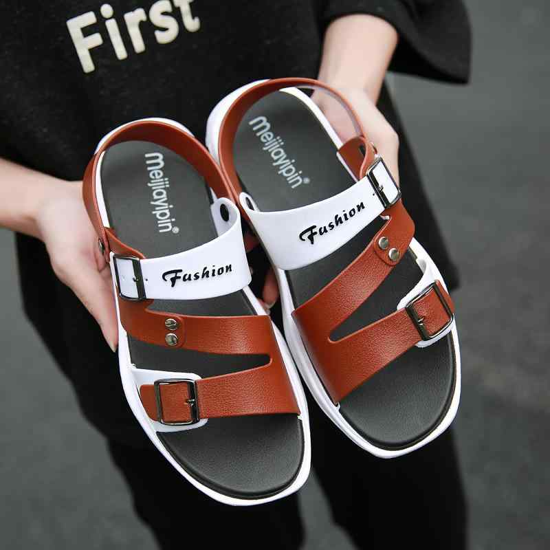 メンズサンダル 男性用 厚底 ビーチサンダル 防水 防滑 透気 PVC素材 ブラウン ブラック ブルー 夏用 軽量 室内外兼用