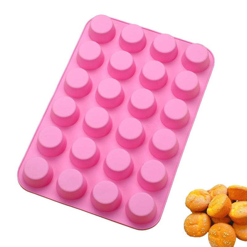 DEVENTORZ 丸型 シリコンモールド シリコンモールド 小さな円形24個 ベーキングシリコン型 チョコ型 シリコン型 シリコンモールド チョコレート型 お菓子型 クッキー型 ケーキ型 製菓道具 ゼ