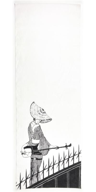 古今東西 手ぬぐい 喧嘩鳶 三味線 小村雪岱